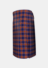 Traditional_Kane_Arran_Tartan_13311_kilt_left_image_with_pleated_design_and_adjustable_buckles_for_men