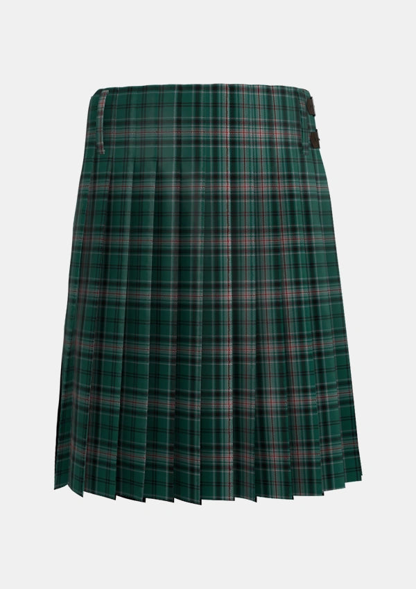 Traditional_Kelly_of_Sleat_Hunting_Tartan_3871_kilt_back_image_with_pleated_design_and_adjustable_buckles_for_men