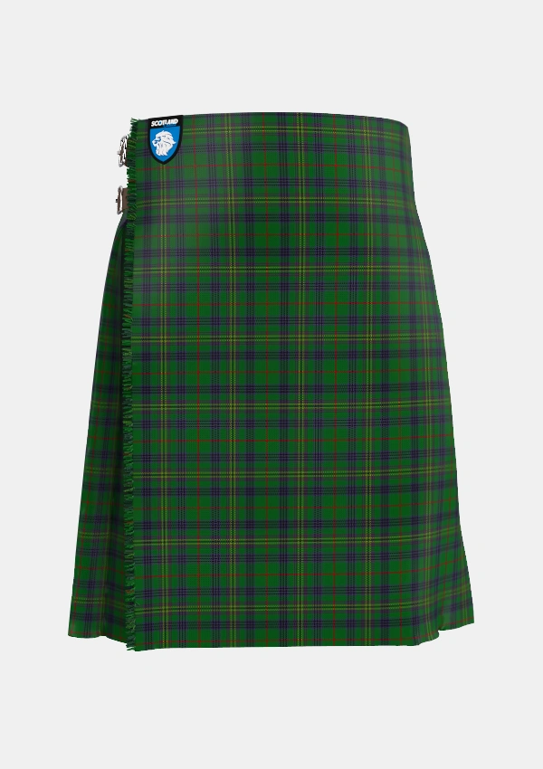 Traditional_Kennedy_3_Tartan_5334_kilt_front_image_with_pleated_design_and_adjustable_buckles_for_men