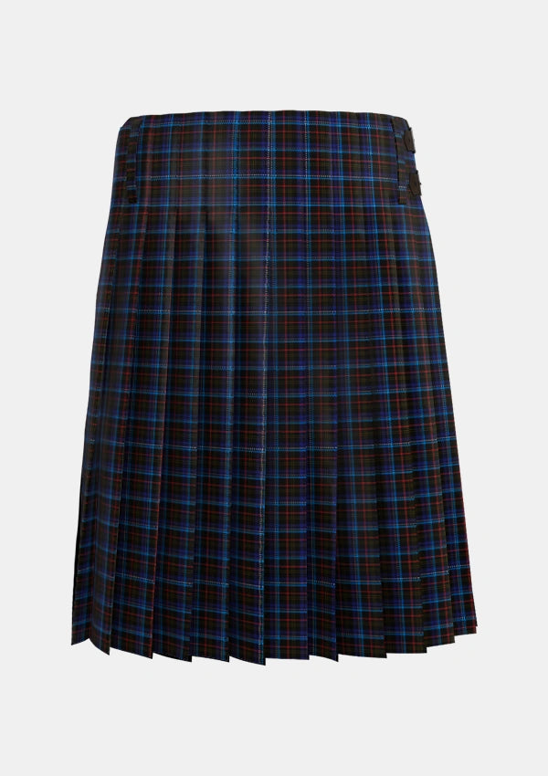 Traditional_Kennedy_Irish_Tartan_1059_kilt_back_image_with_pleated_design_and_adjustable_buckles_for_men