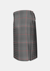 Traditional_Kerr_Shepherds_Plaid_Tartan_3936_kilt_left_image_with_pleated_design_and_adjustable_buckles_for_men