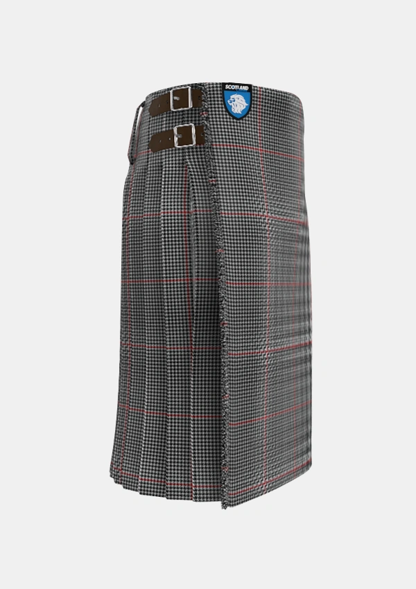 Traditional_Kerr_Shepherds_Plaid_Tartan_3936_kilt_right_image_with_pleated_design_and_adjustable_buckles_for_men