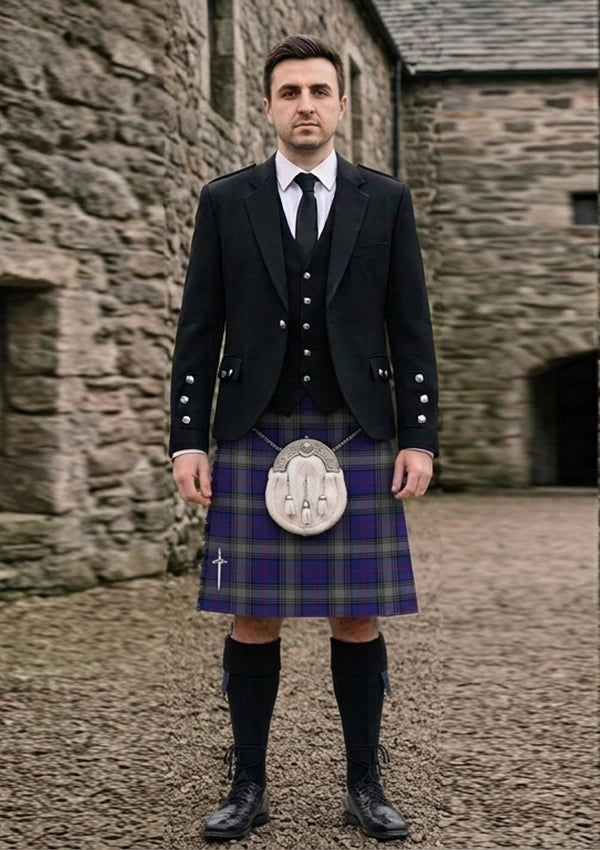 Traditional_Kinnaird_Tartan_2242_Kilt_and_Argyle_Jacket_Kilt_Outfit_front_image