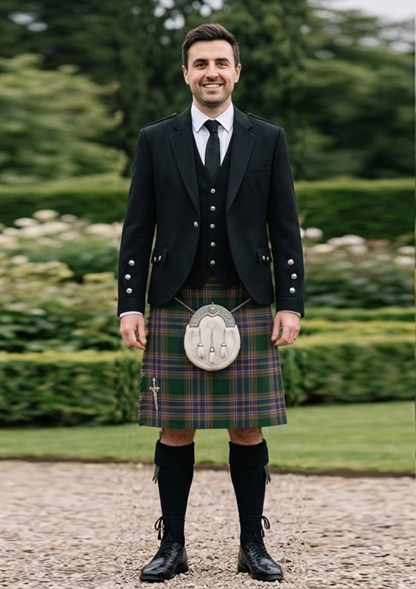 Traditional_Knox_tartan_7555_Kilt_and_Argyle_Jacket_Kilt_Outfit_front_image