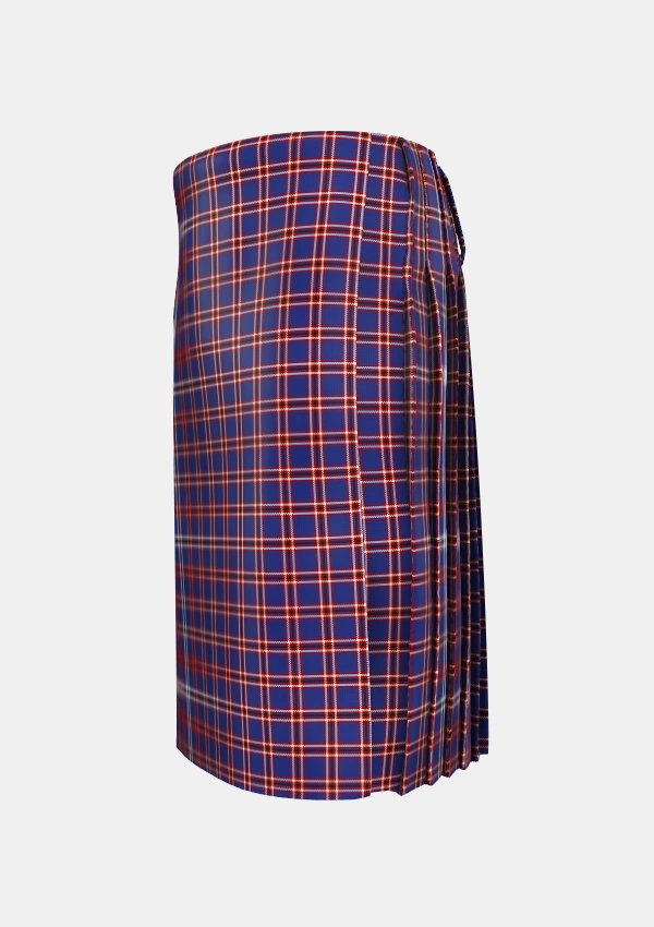 Traditional_Laing_of_Archiestown_Tartan_2544_kilt_left_image_with_pleated_design_and_adjustable_buckles_for_men