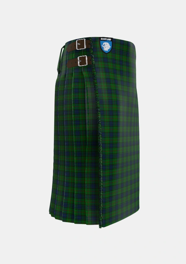 Traditional_Lauder_Family_Tartan_709_kilt_right_image_with_pleated_design_and_adjustable_buckles_for_men