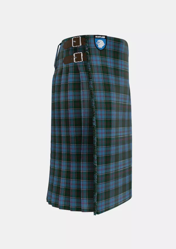 Traditional_Law_Society_of_Scotland_Tartan_2413_kilt_right_image_with_pleated_design_and_adjustable_buckles_for_men