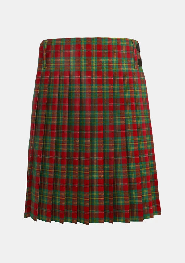 Traditional_Leask_Tartan_kilt_905_back_image_with_pleated_design_and_adjustable_buckles_for_men