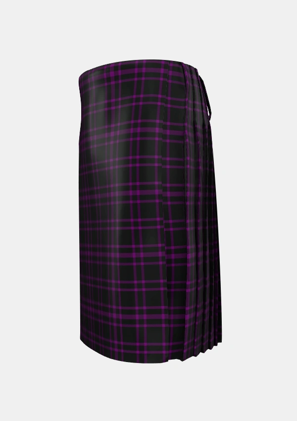 Traditional_Leonard_Hunting_Tartan_5417_kilt_left_image_with_pleated_design_and_adjustable_buckles_for_men