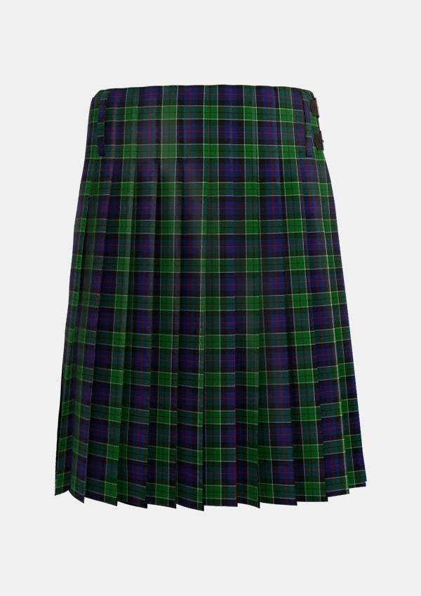 Traditional_Leslie_Hunting_Tartan_1113_kilt_back_image_with_pleated_design_and_adjustable_buckles_for_men