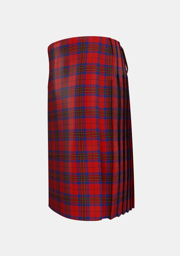 Traditional_Leslie_Red_VS_Tartan_1142_kilt_left_image_with_pleated_design_and_adjustable_buckles_for_men