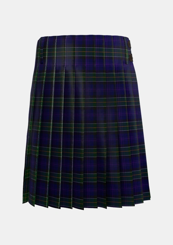Traditional_Leung_Personal_Tartan_2984_kilt_back_image_with_pleated_design_and_adjustable_buckles_for_men