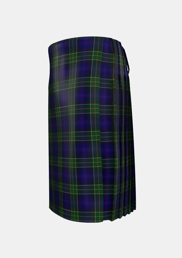 Traditional_Leung_Personal_Tartan_2984_kilt_left_image_with_pleated_design_and_adjustable_buckles_for_men