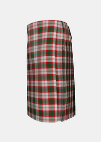 Traditional_Lindsay_Dress_Red_Tartan_992_kilt_left_image_with_pleated_design_and_adjustable_buckles_for_men