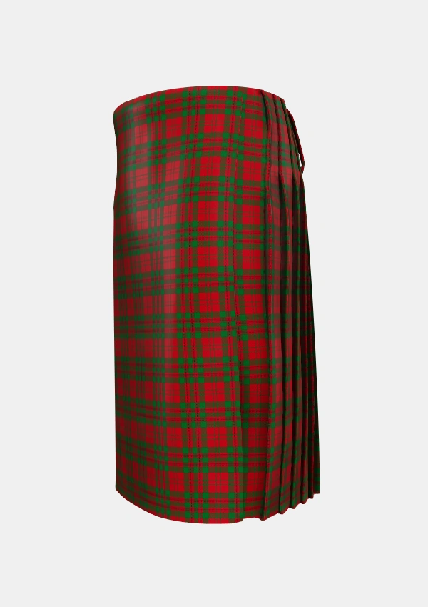 Traditional_Livingstone_2_Tartan_1003_kilt_left_image_with_pleated_design_and_adjustable_buckles_for_men