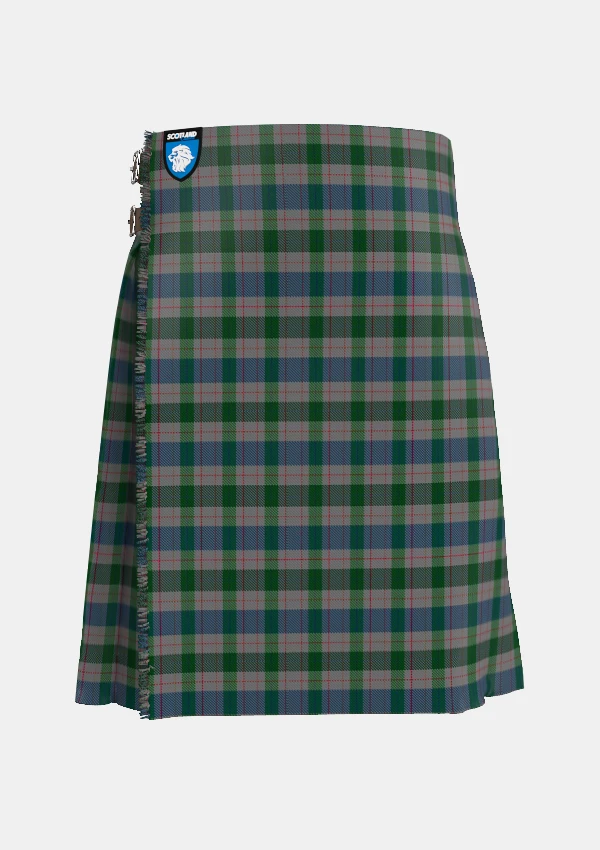 Traditional_Lloyd_of_Wales_Tartan_kilt_5765_front_image_with_pleated_design_and_adjustable_buckles_for_men