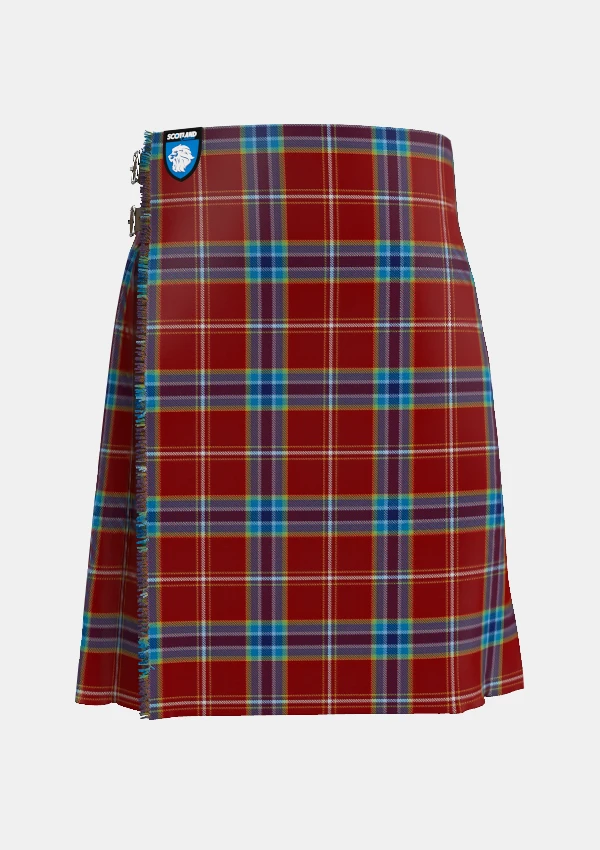 Traditional_Lobster_Fishery_Tartan_kilt_13679_front_image_with_pleated_design_and_adjustable_buckles_for_men