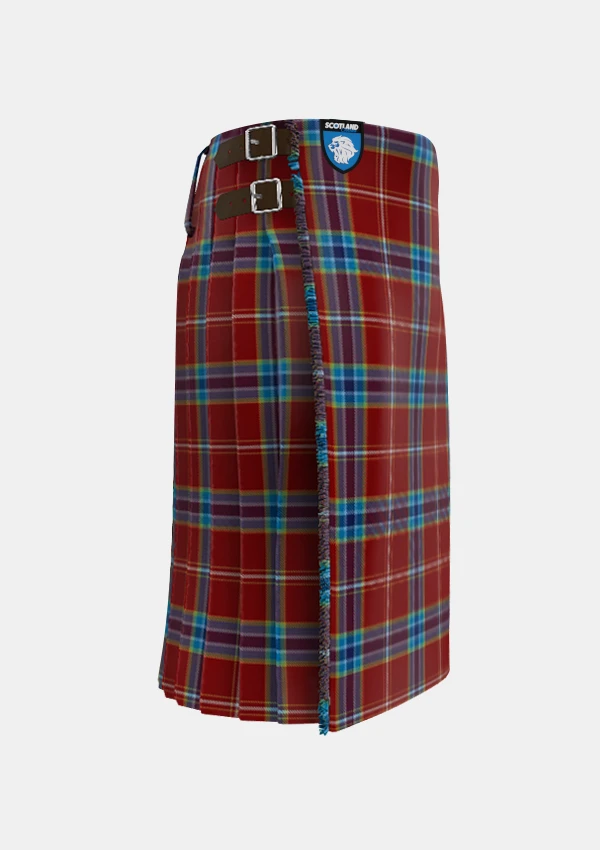 Traditional_Lobster_Fishery_Tartan_kilt_13679_right_image_with_pleated_design_and_adjustable_buckles_for_men