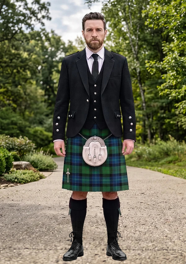 Traditional_Lochaber_Tartan_685_Kilt_and_Argyle_Jacket_Kilt_Outfit_front_image