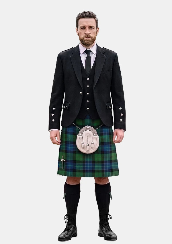 Traditional_Lochaber_Tartan_685_Kilt_and_Argyle_Jacket_Kilt_Outfits_front_image