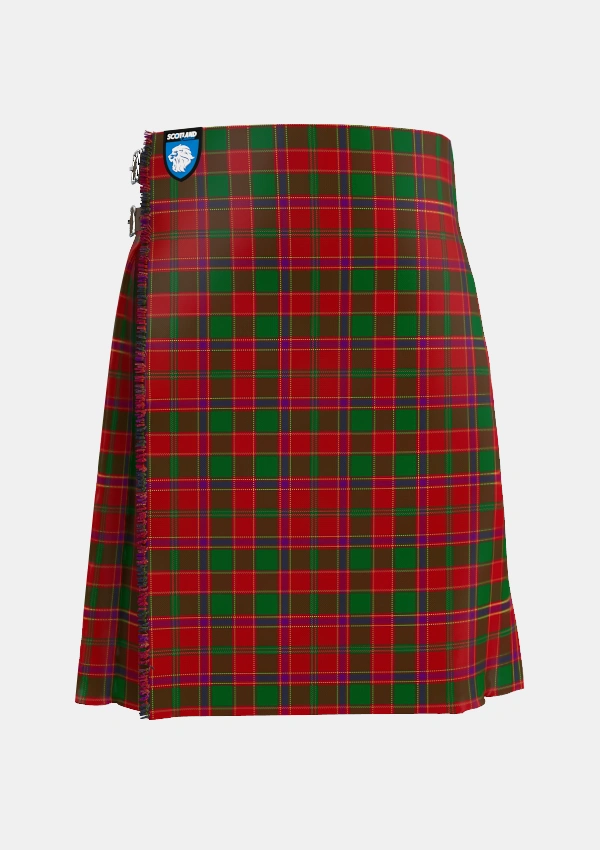 Traditional_Lochiel_Tartan_973_kilt_front_image_with_pleated_design_and_adjustable_buckles_for_men