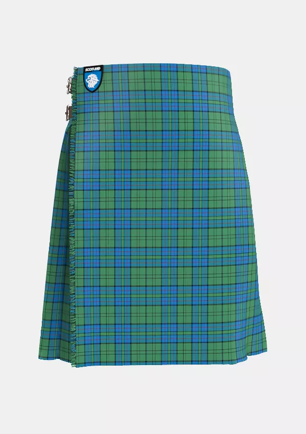 Traditional_Lockhart_Ancient_Tartan_kilt_front_image_with_pleated_design_and_adjustable_buckles_for_men