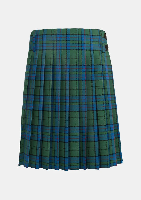 Traditional_Lockhart_Tartan_kilt_2258_back_image_with_pleated_design_and_adjustable_buckles_for_men