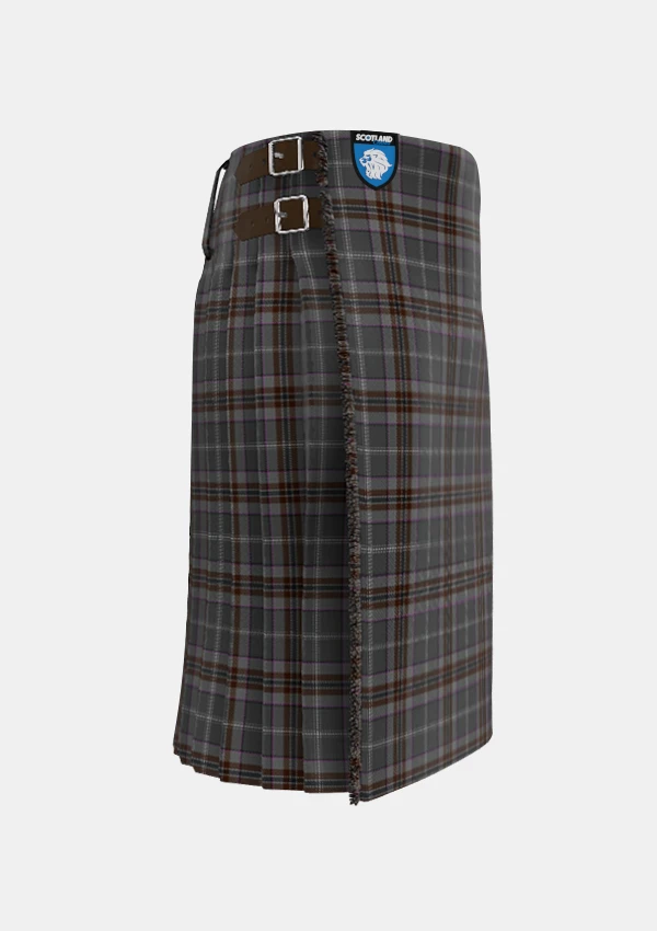 Traditional_Lomond_Mist_tartan_right_image_with_pleated_design_and_adjustable_buckles_for_men
