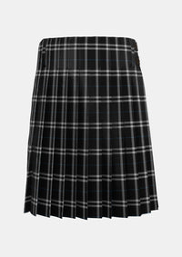 Traditional_London_Fog_Black_Tartan_kilt_7269_back_image_with_pleated_design_and_adjustable_buckles_for_men