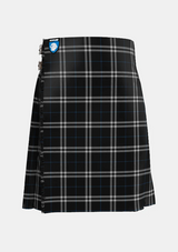Traditional_London_Fog_Black_Tartan_kilt_7269_front_image_with_pleated_design_and_adjustable_buckles_for_men