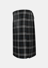 Traditional_London_Fog_Black_Tartan_kilt_7269_left_image_with_pleated_design_and_adjustable_buckles_for_men