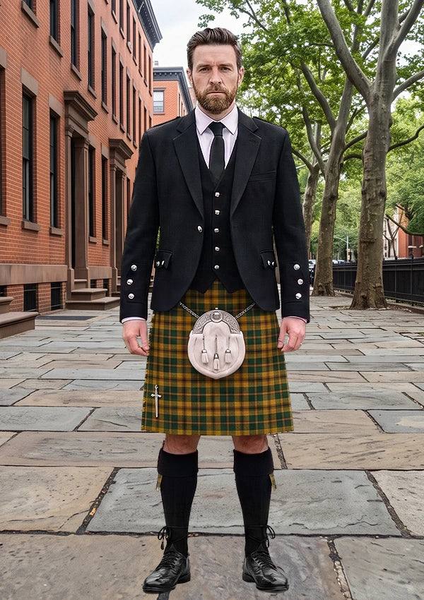 Traditional_Londonderry_County_Tartan_2279_Kilt_and_Argyle_Jacket_Kilt_Outfit_front_image