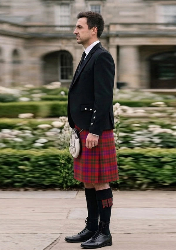 Traditional_Lovat_or_Fraser_Tartan_Kilt_and_Argyle_Jacket_Kilt_Outfit_left_image