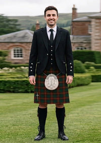 Traditional_Lowland_Donnelly_tartan_10114_Kilt_and_Argyle_Jacket_Kilt_Outfit_front_image