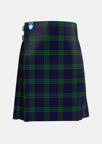 Traditional_Lumsden_Green_Tartan_6024_kilt_front_image_with_pleated_design_and_adjustable_buckles_for_men