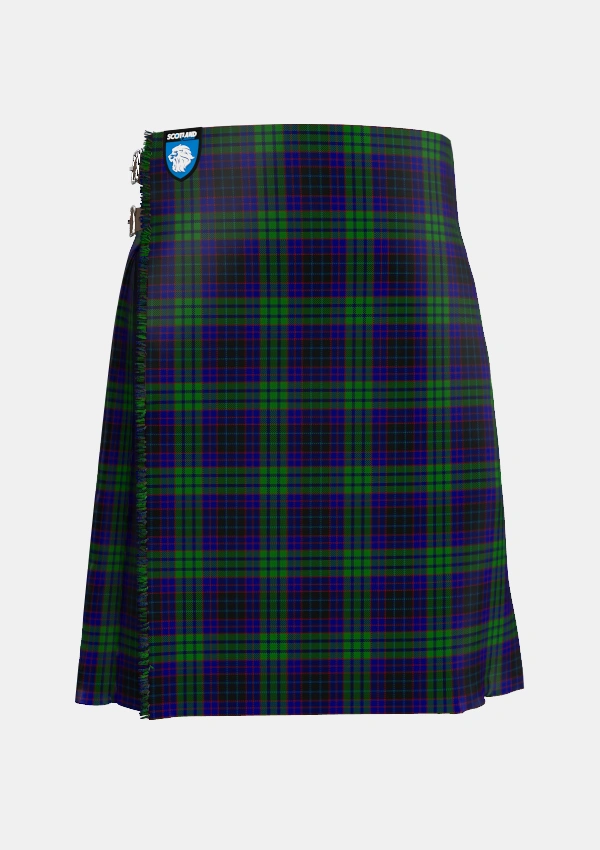 Traditional_Lumsden_Green_Tartan_6024_kilt_front_image_with_pleated_design_and_adjustable_buckles_for_men