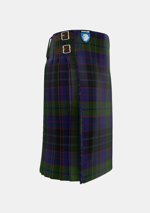Traditional_Lumsden_Hunting_tartan_right_image_with_pleated_design_and_adjustable_buckles_for_men