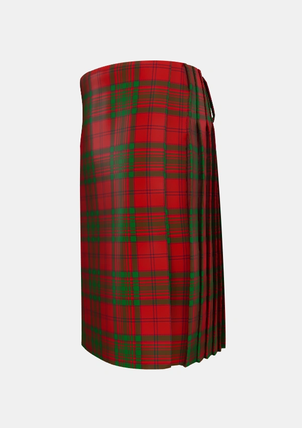 Traditional_MacAlister_of_Glenbarr_Tartan_877_kilt_left_image_with_pleated_design_and_adjustable_buckles_for_men