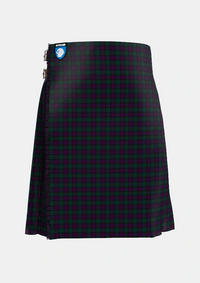 Traditional_MacArthur_of_Milton_Hunting_Tartan_700_kilt_front_image_with_pleated_design_and_adjustable_buckles_for_men