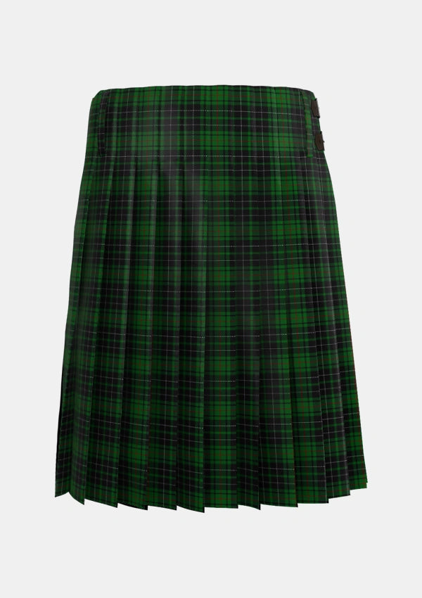 Traditional_MacAulay_Hunting_2_Tartan_827_kilt_back_image_with_pleated_design_and_adjustable_buckles_for_men