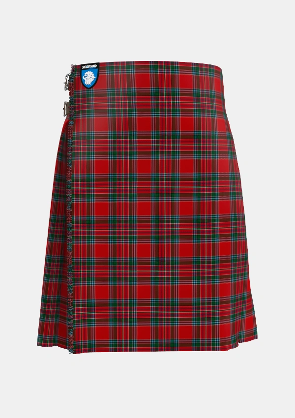 Traditional_MacBean_Clan_Tartan_925_kilt_front_image_with_pleated_design_and_adjustable_buckles_for_men