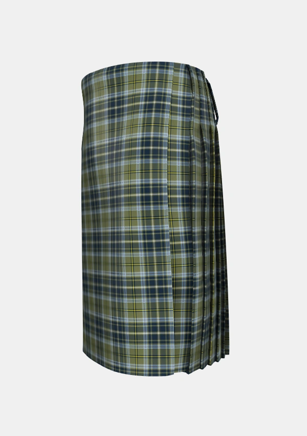 Traditional_MacBean_Hunting_Tartan_13595_kilt_left_image_with_pleated_design_and_adjustable_buckles_for_men