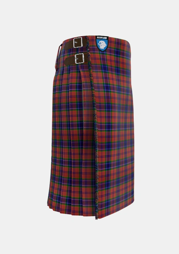 Traditional_MacCreary_Personal_Tartan_3338_kilt_right_image_with_pleated_design_and_adjustable_buckles_for_men