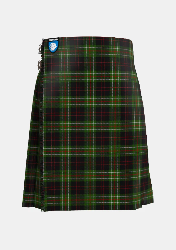 Traditional_MacDiarmid_Tartan_kilt_1180_front_image_with_pleated_design_and_adjustable_buckles_for_men