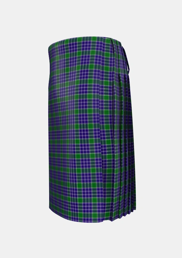 Traditional_MacDonald_Lord_of_the_Isles_Hunting_2_Tartan_3267_kilt_left_image_with_pleated_design_and_adjustable_buckles_for_men