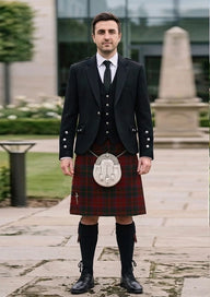 Traditional_MacDonald_of_Glencoe_Tartan_Kilt_and_Argyle_Jacket_Kilt_Outfit_front_image
