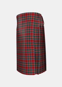 Traditional_MacDonald_of_Lochmaddy_Tartan_971_kilt_left_image_with_pleated_design_and_adjustable_buckles_for_men
