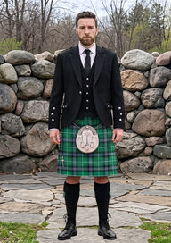 Traditional_MacDonald_of_the_Isles_Hunting_Ancient_Tartan_Kilt_and_Argyle_Jacket_Kilt_Outfit_front_image