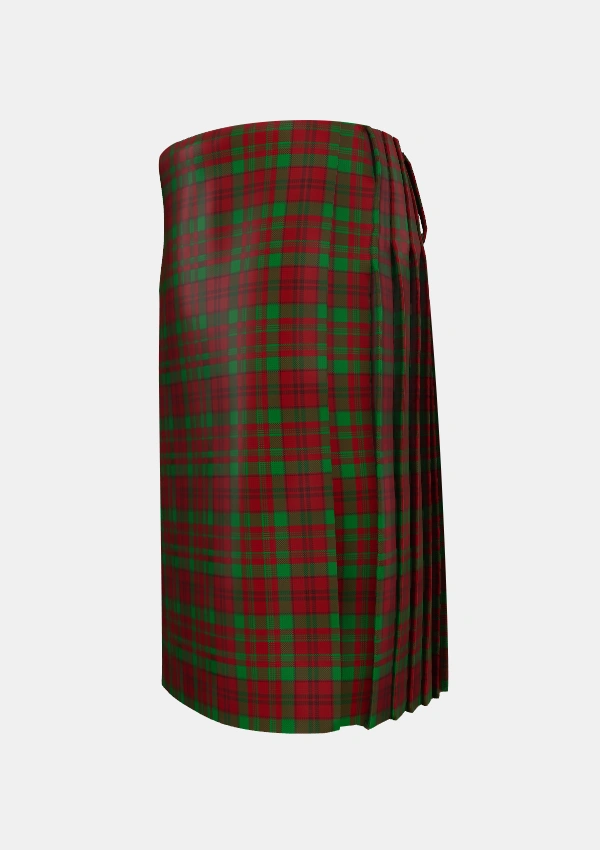 Traditional_MacDonell_of_Keppoch_3_Tartan_1506_kilt_left_image_with_pleated_design_and_adjustable_buckles_for_men