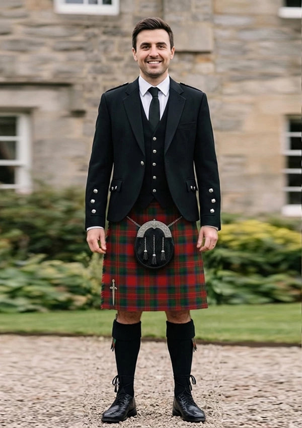 Traditional_MacDuff_tartan_1333_Kilt_and_Argyle_Jacket_Kilt_Outfit_front_image